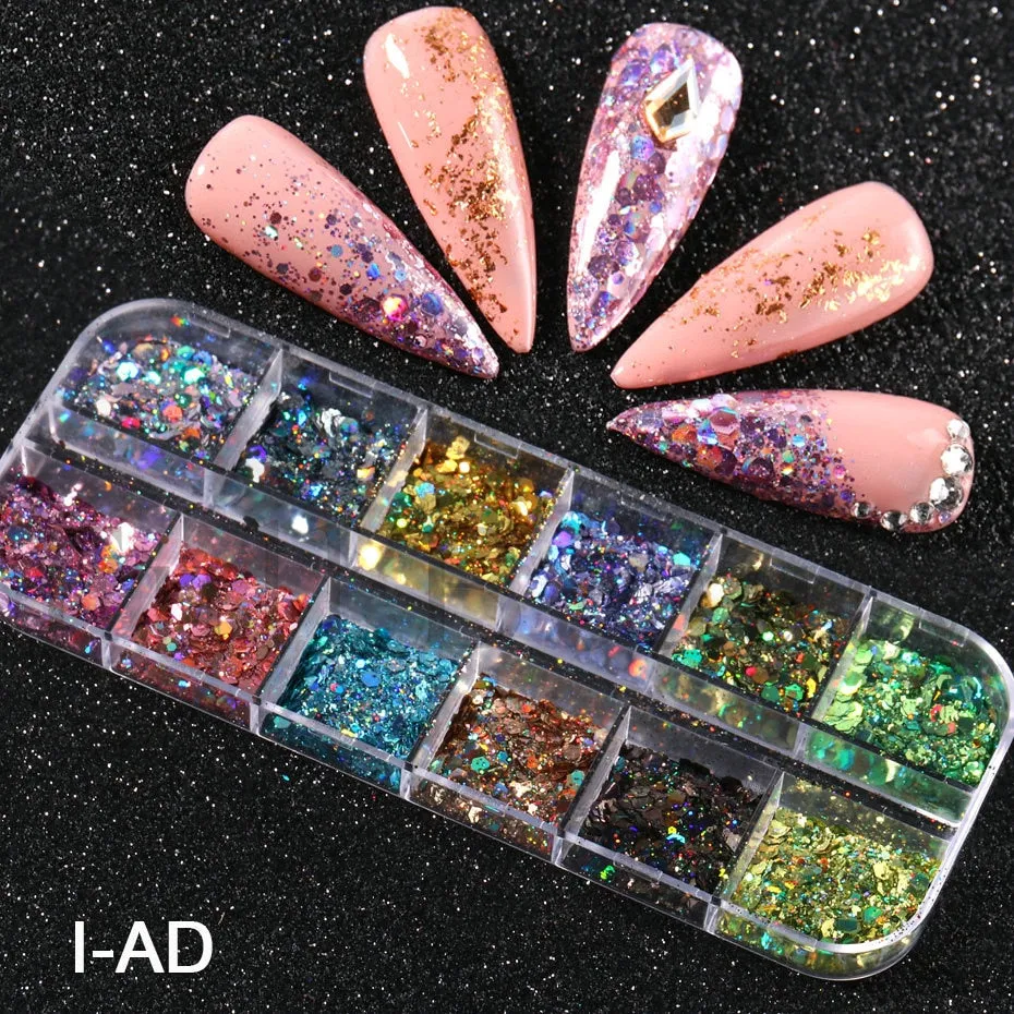 12 Grid Nail Art Rhinestones