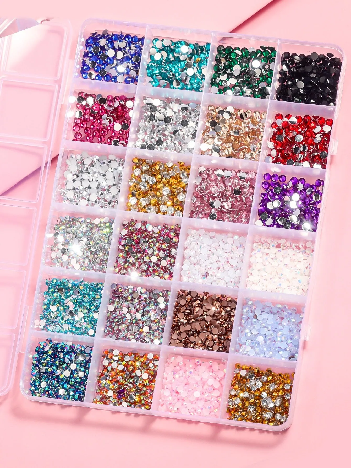 12 Grid Nail Art Rhinestones