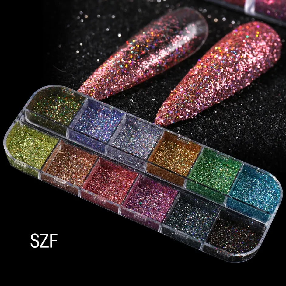 12 Grid Nail Art Rhinestones