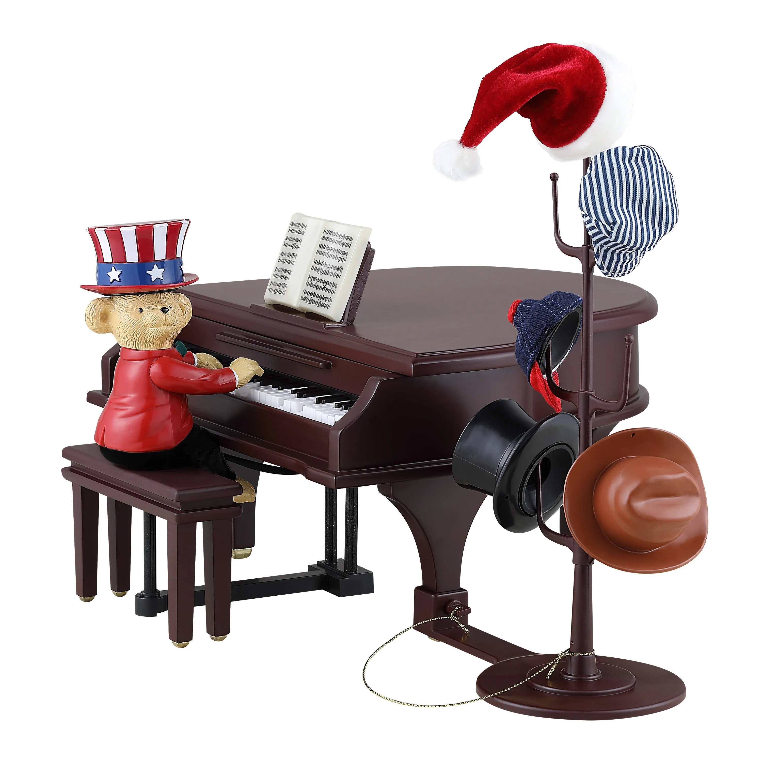 7 in. Animated Teddy Takes Requests Piano