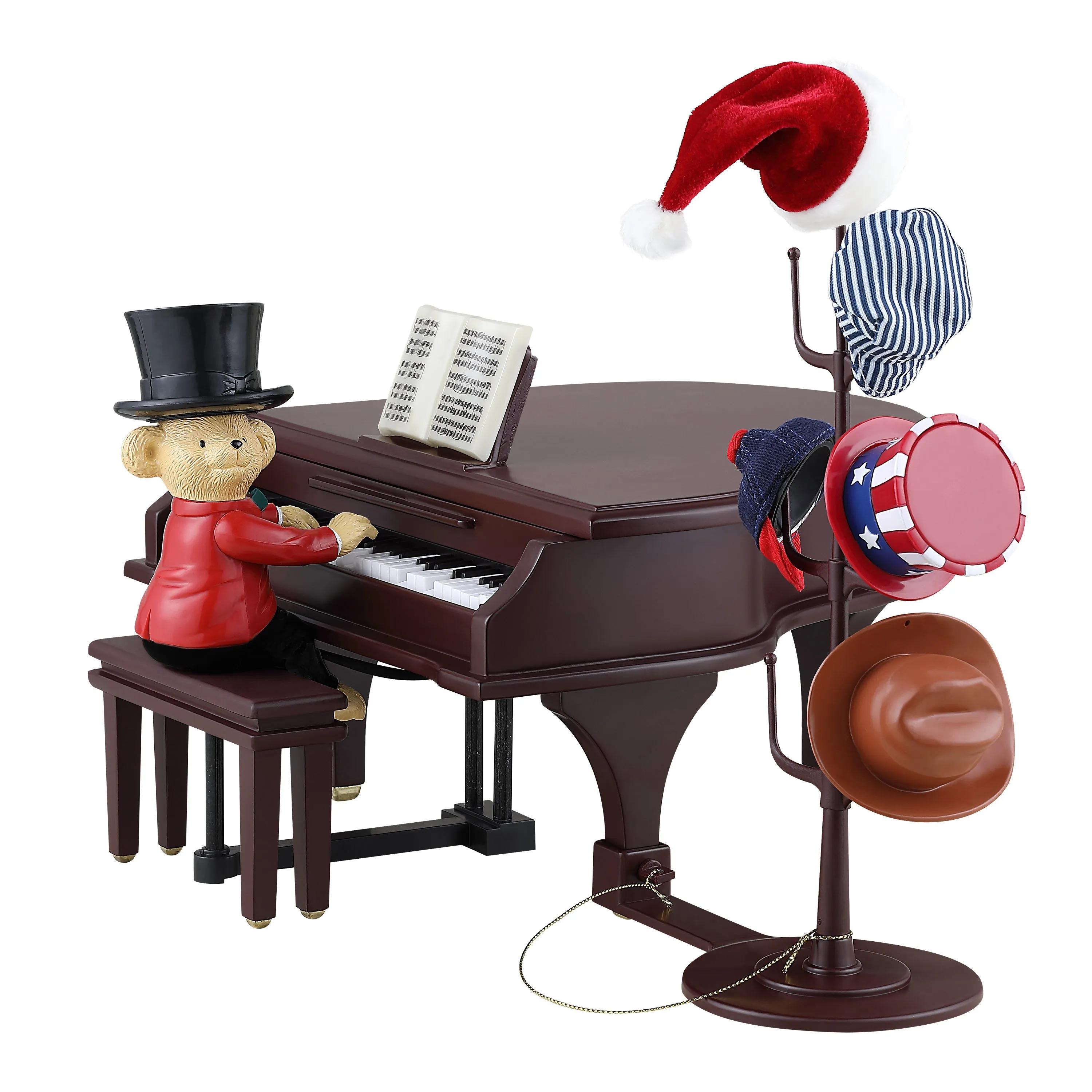 7 in. Animated Teddy Takes Requests Piano