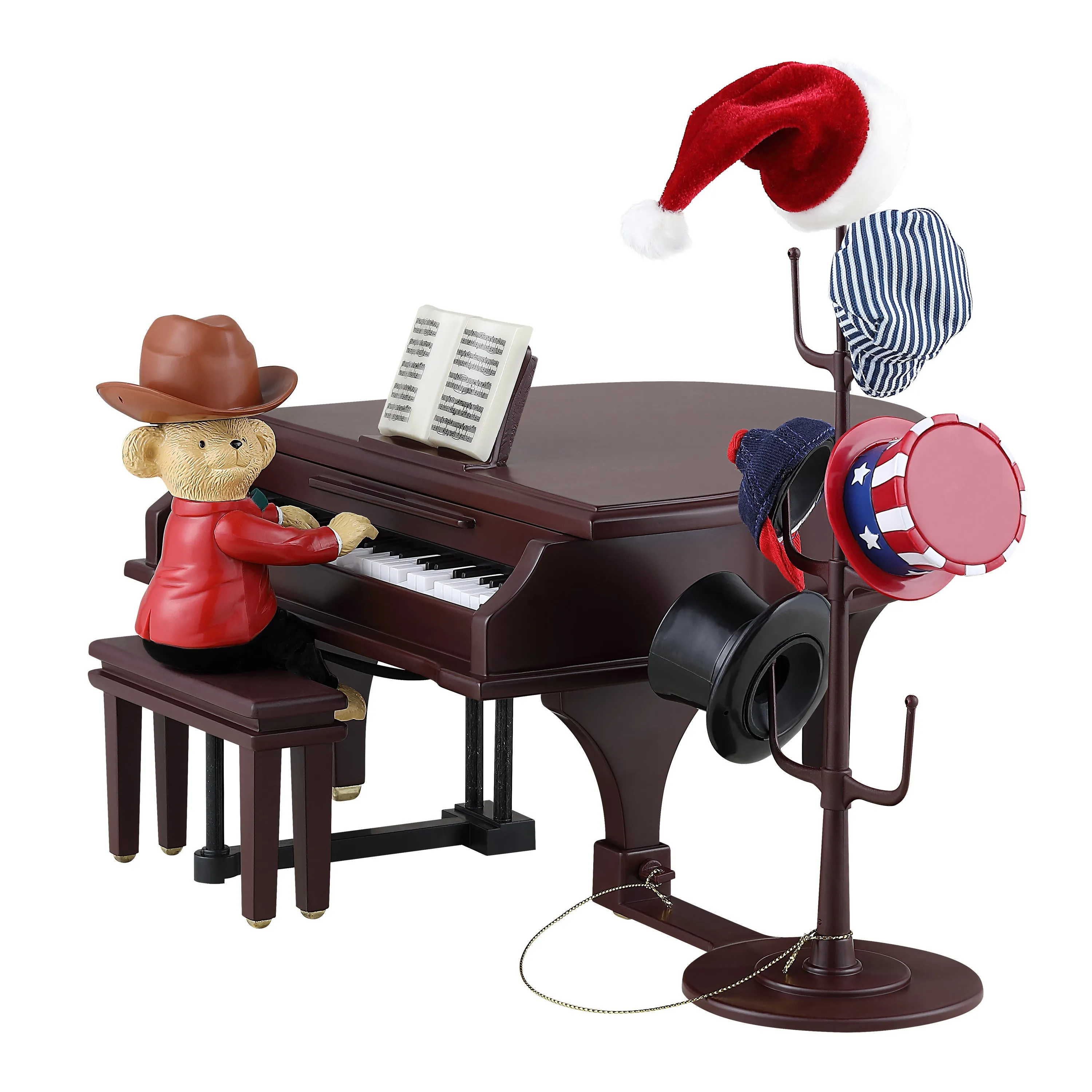 7 in. Animated Teddy Takes Requests Piano