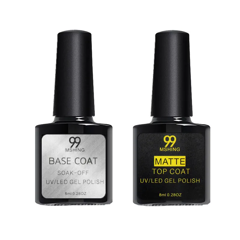 8ml UV Gel Nail Polish Top coat 2pcs Base and Top coat Varnishes Nail Gel primer Long Lasting Soak off  UV Gel Nail Art Manicure