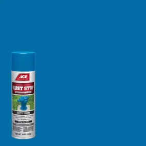 Ace Rust Stop Gloss Safety Blue Protective Enamel Spray Paint 15 oz