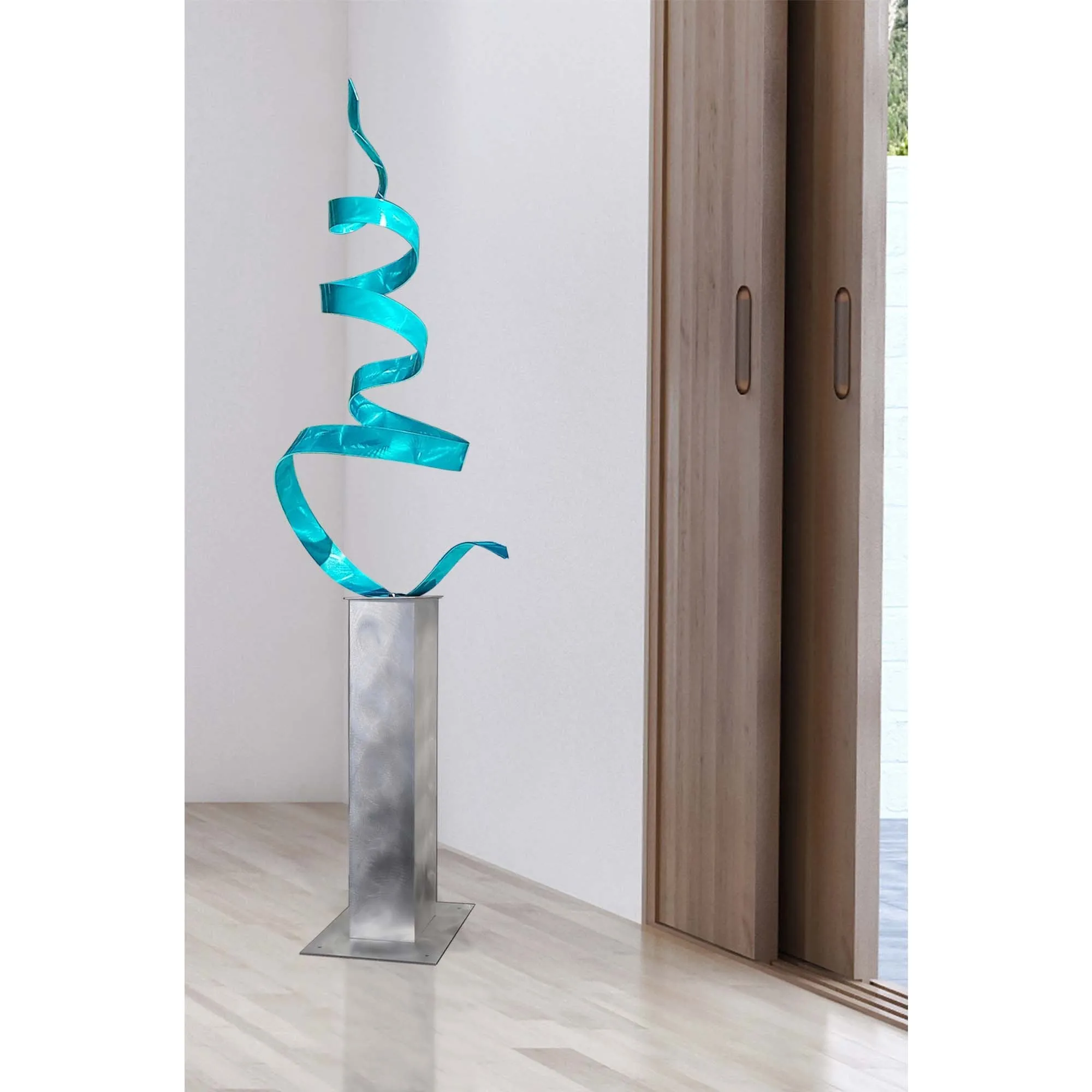 Aqua Twist with Silver Base