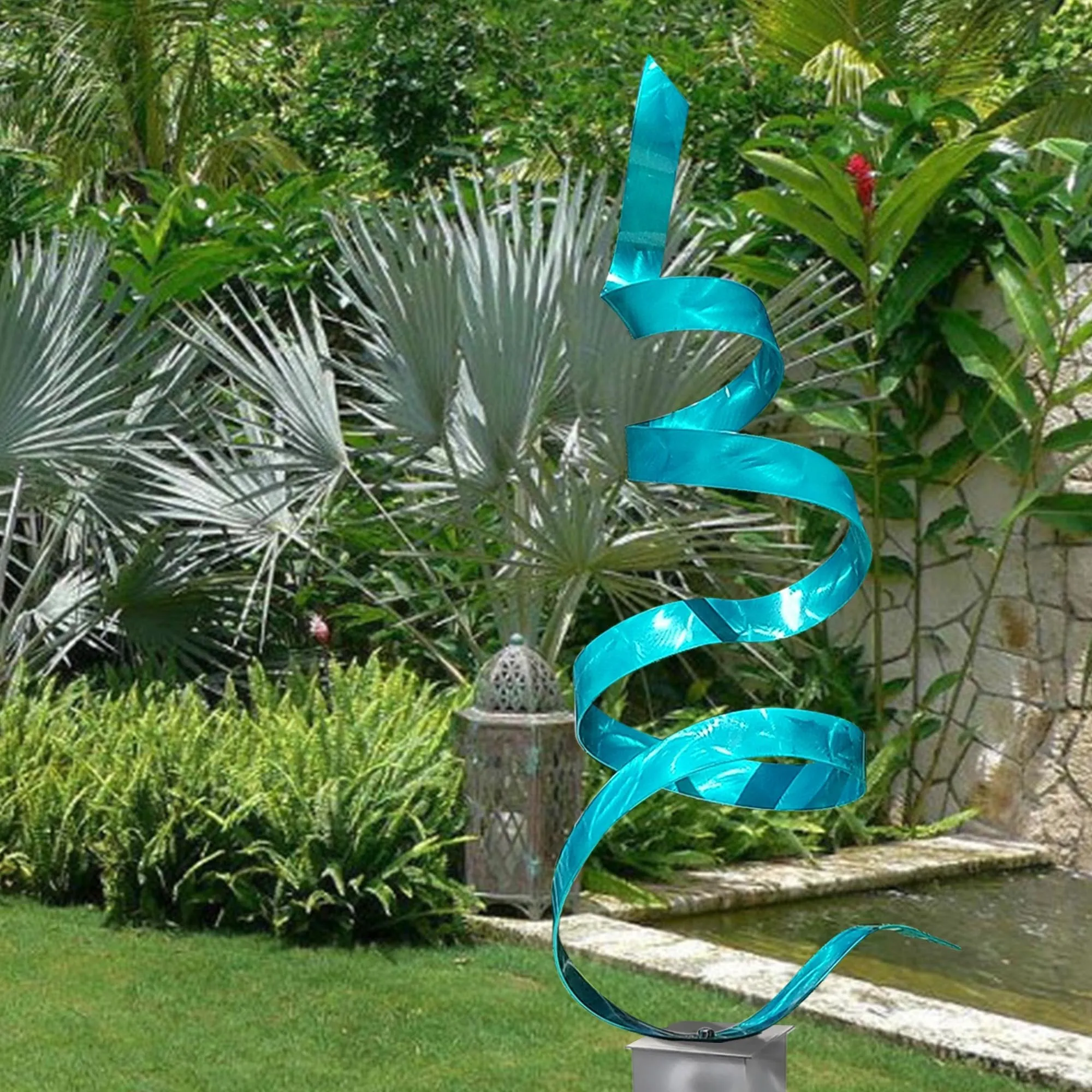 Aqua Twist with Silver Base