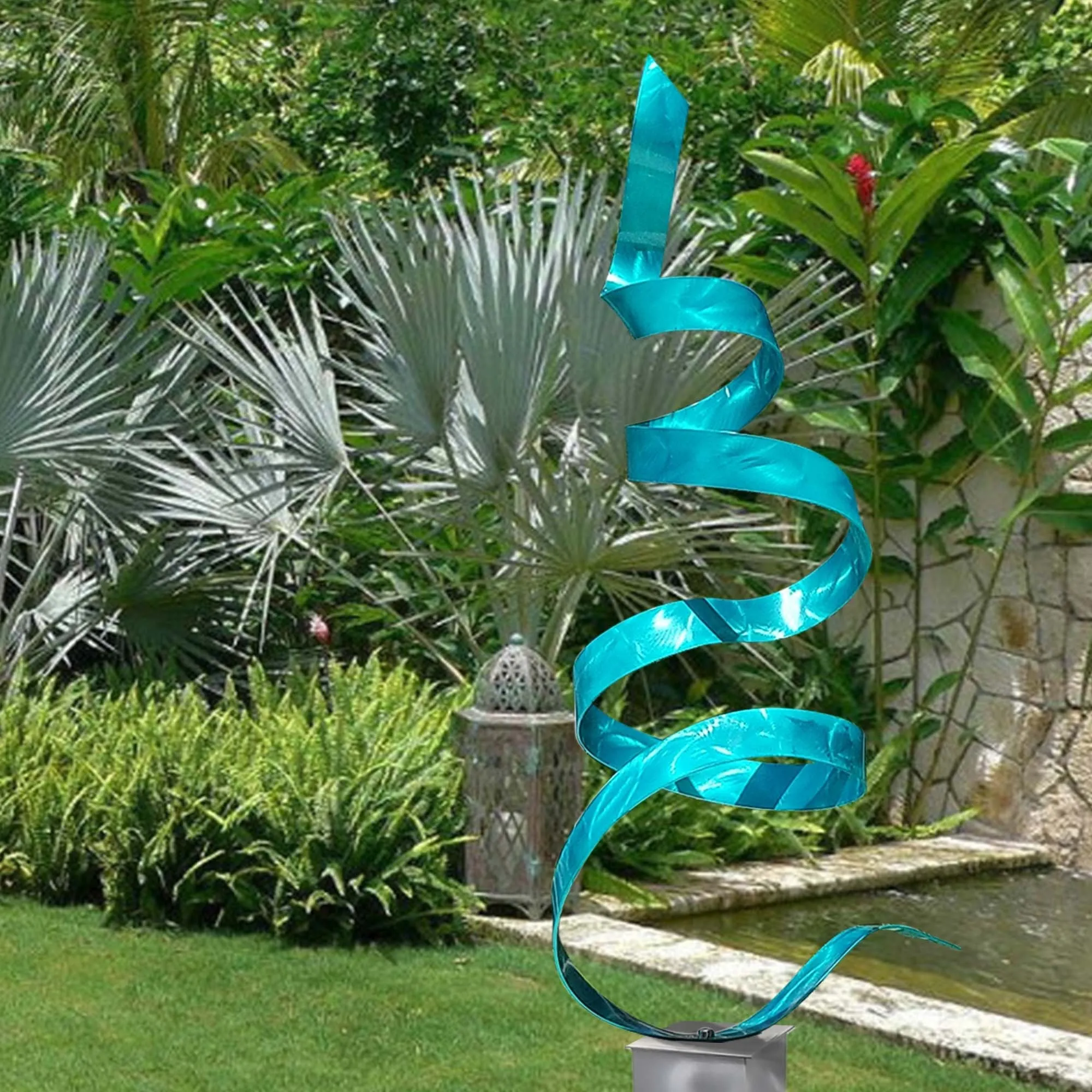 Aqua Twist with Silver Base