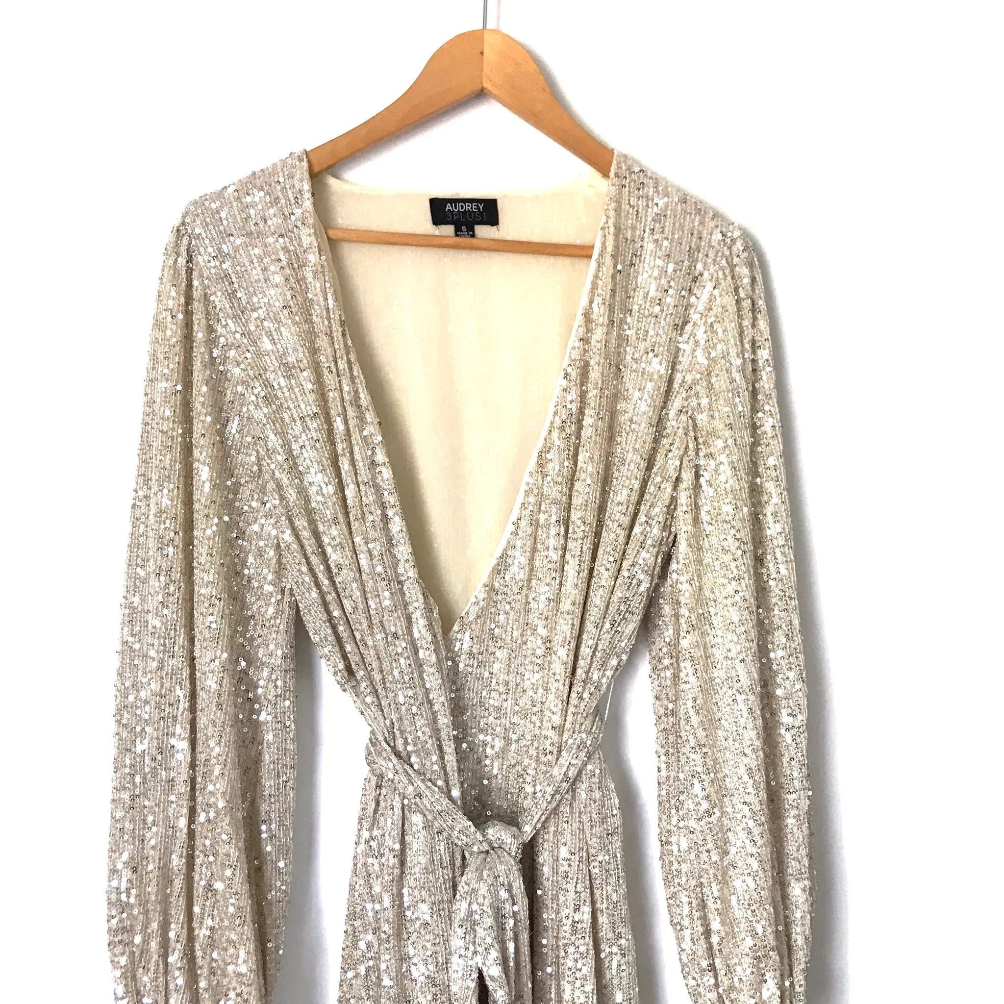 Audrey 3 1 Sequins Wrap Dress- Size S