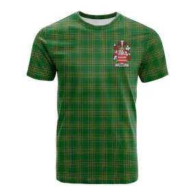 Barry Irish Clan Tartan Cotton T-shirt with Coat of Arms