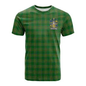 Beaumont Irish Clan Tartan Cotton T-shirt with Coat of Arms