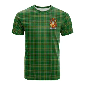 Becket Irish Clan Tartan Cotton T-shirt with Coat of Arms