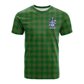 Birch Irish Clan Tartan Cotton T-shirt with Coat of Arms