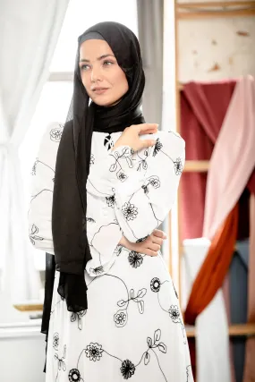 Black Chiffon Hijab