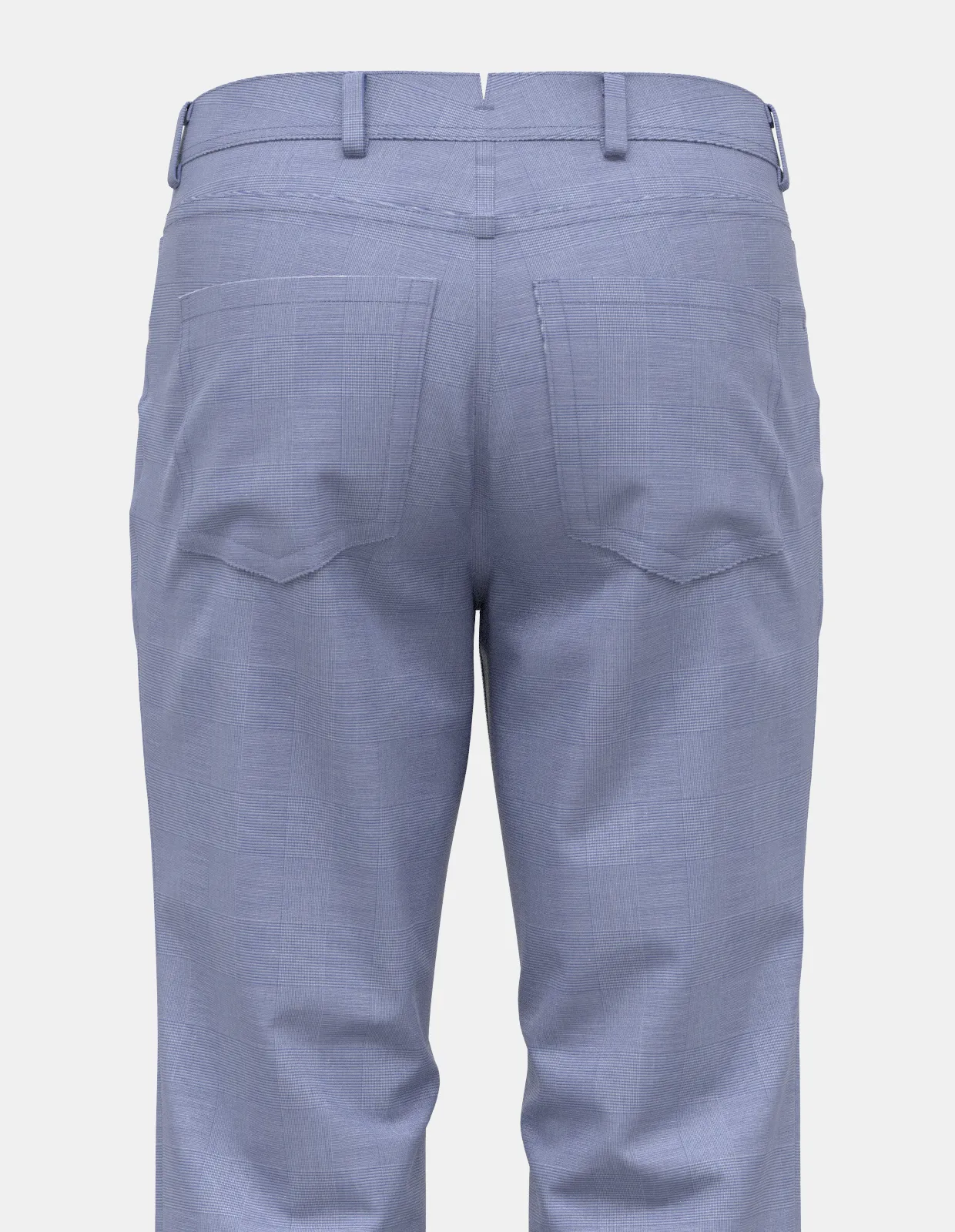 Blue Prince of Wales Cotton Stretch | Five Pocket