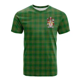 Boland Irish Clan Tartan Cotton T-shirt with Coat of Arms
