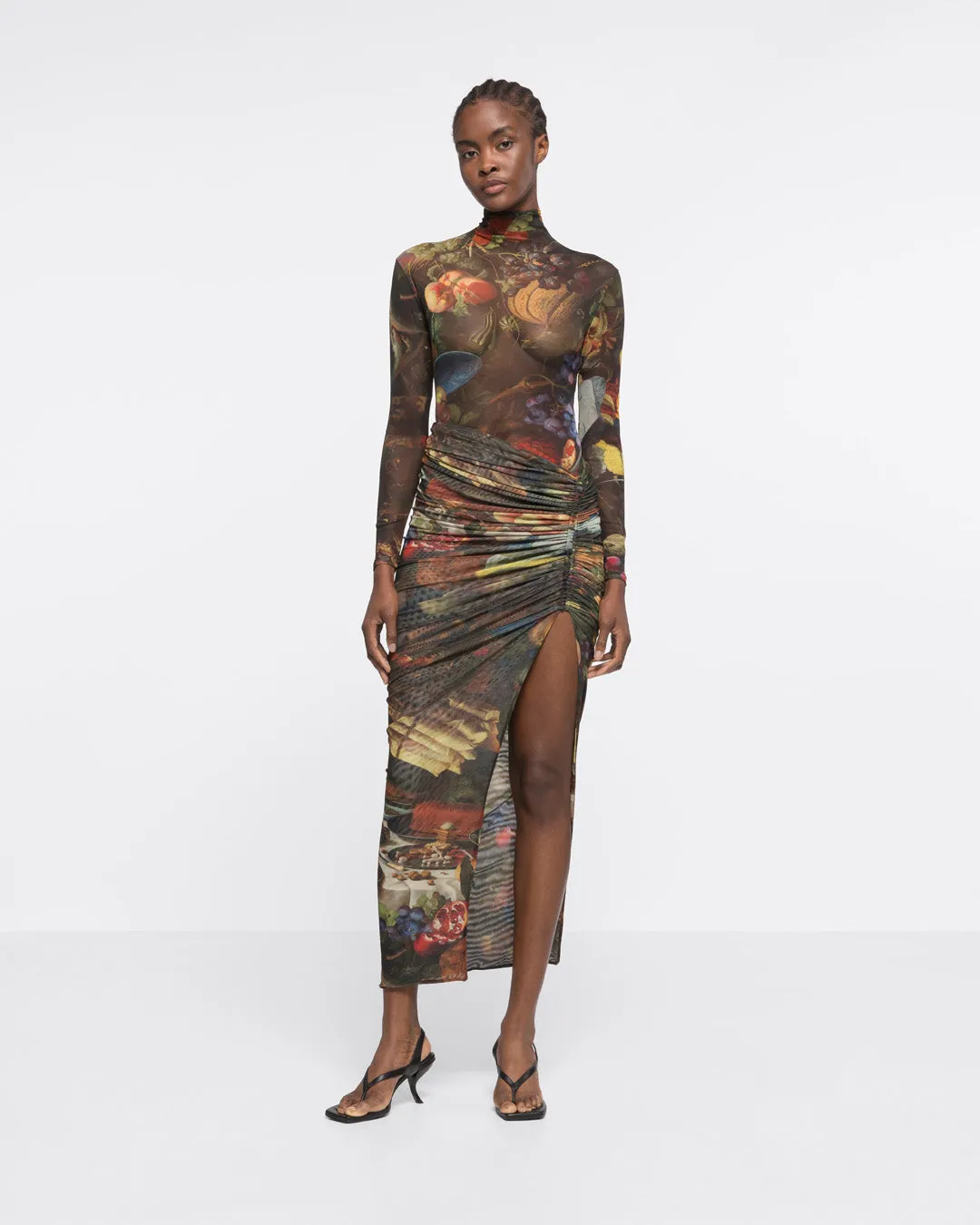 BON APPETIT TURTLENECK TOP - MULTICOLOR