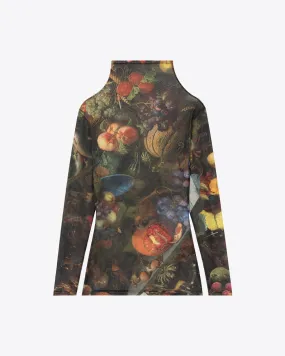 BON APPETIT TURTLENECK TOP - MULTICOLOR