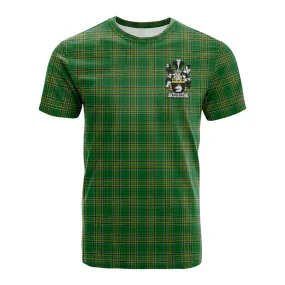 Boulger Irish Clan Tartan Cotton T-shirt with Coat of Arms