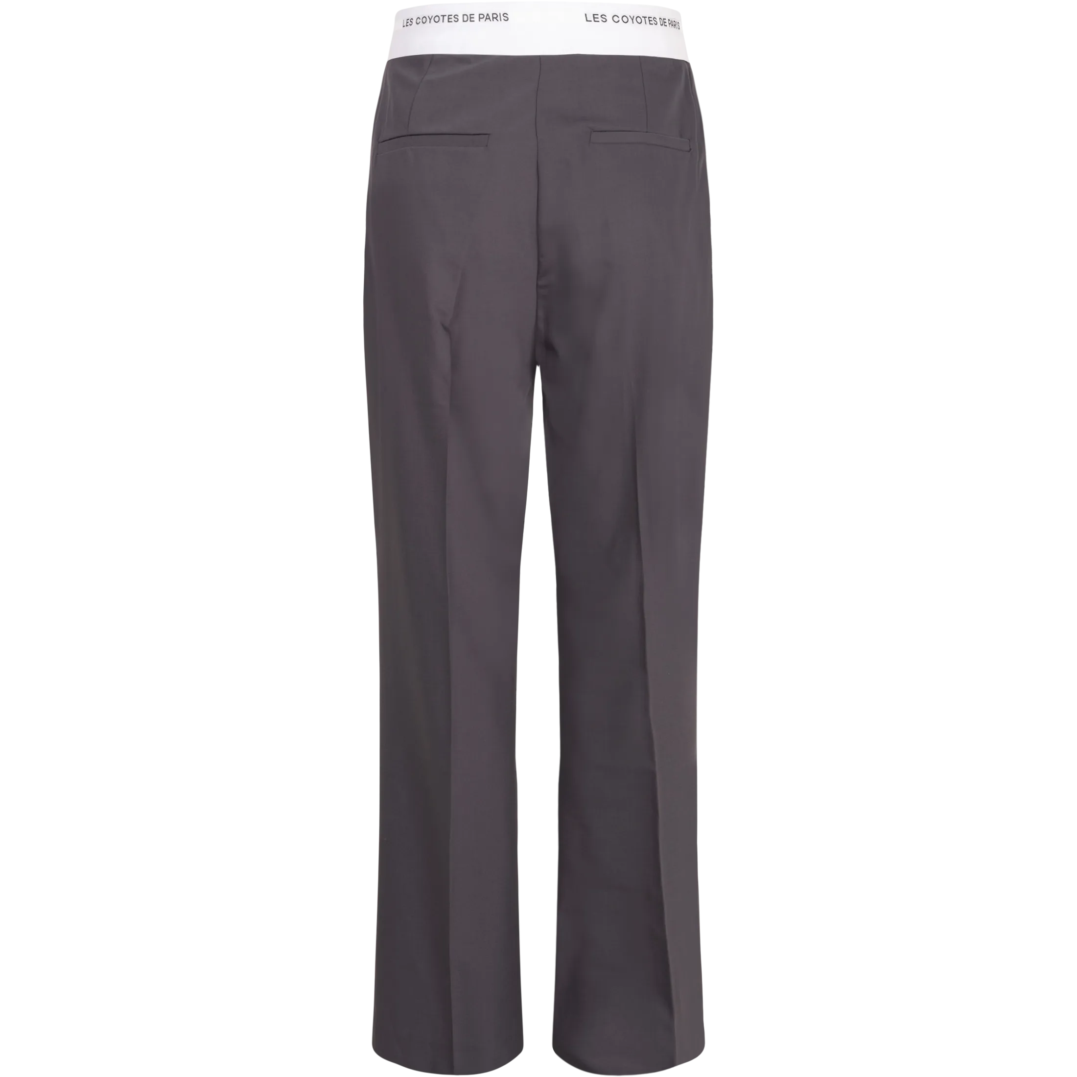 Branded Waistband Trousers - Steel Grey