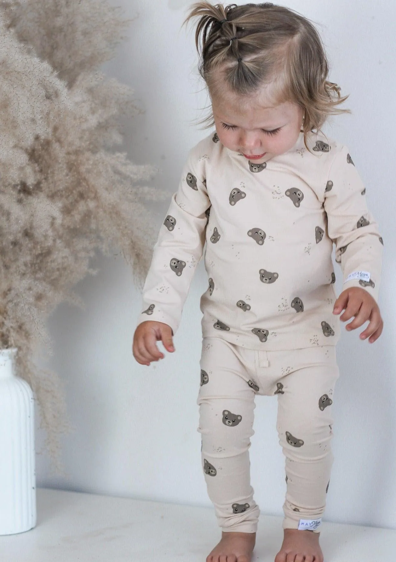 Broekje beertjes beige Teddy 86/92