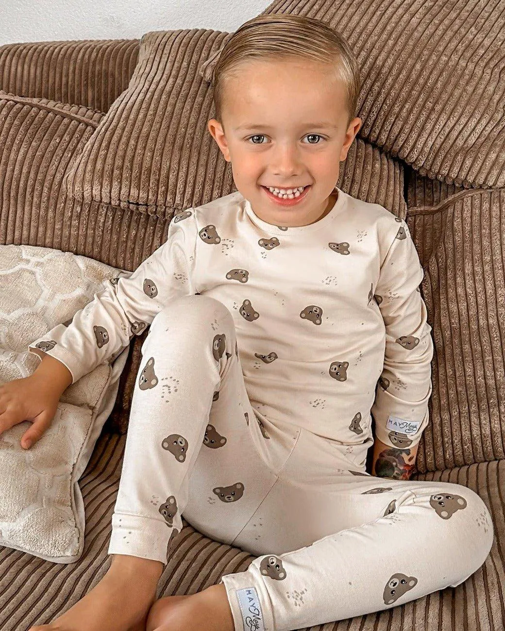 Broekje beertjes beige Teddy 86/92