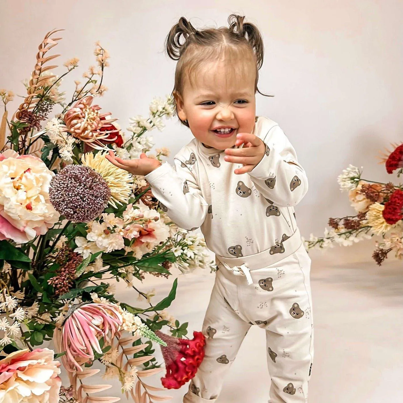 Broekje beertjes beige Teddy 86/92