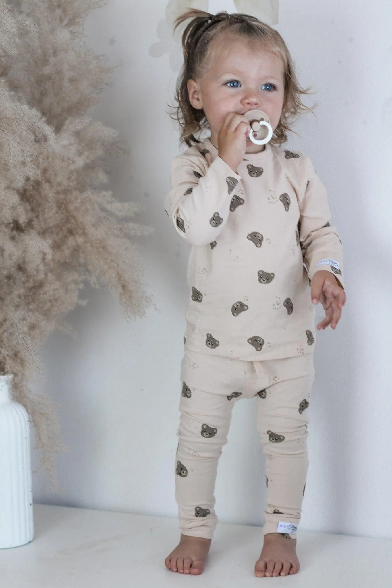 Broekje beertjes beige Teddy 86/92
