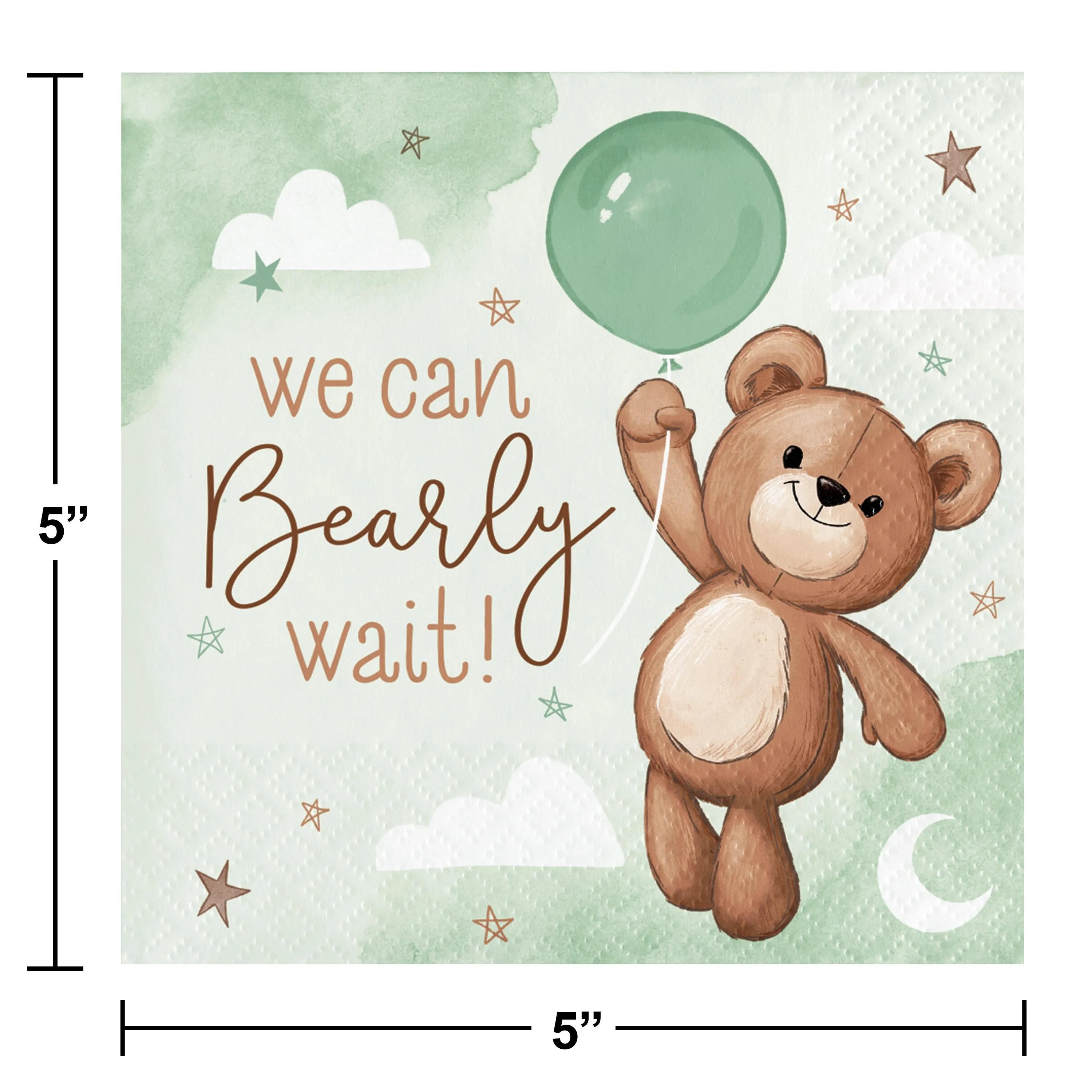 Bulk Teddy Bear Beverage 2Ply Napkin (192 per Case)