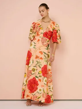 By Nicola Bolero Maxi Gathered Designer Dress Hire