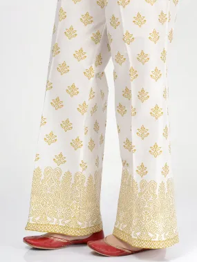 Cambric Printed Bootcut Pants