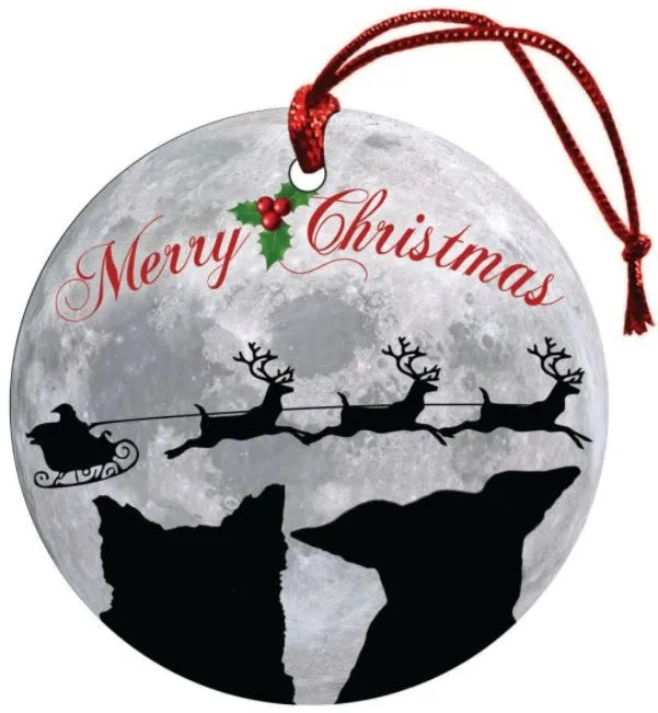 Ceramic Harley & Teddy 'Merry Christmas' Ornament
