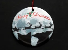 Ceramic Harley & Teddy 'Merry Christmas' Ornament
