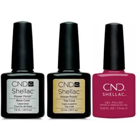 CND - Shellac Combo - Base, Top & How Merlot