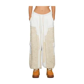 Crochet Mix Solid Pattern Thermal Bottom - Off White