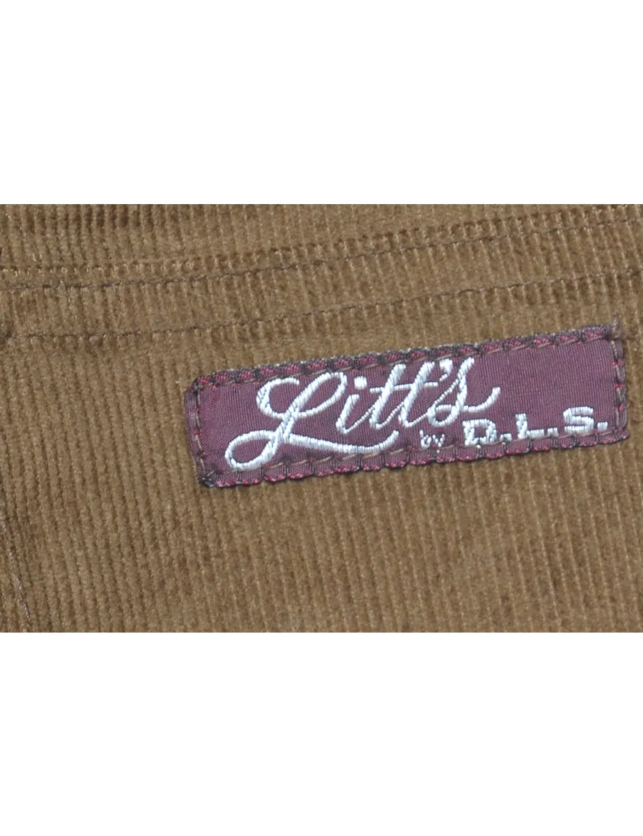 Dark Brown Corduroy Trousers - W29 L34
