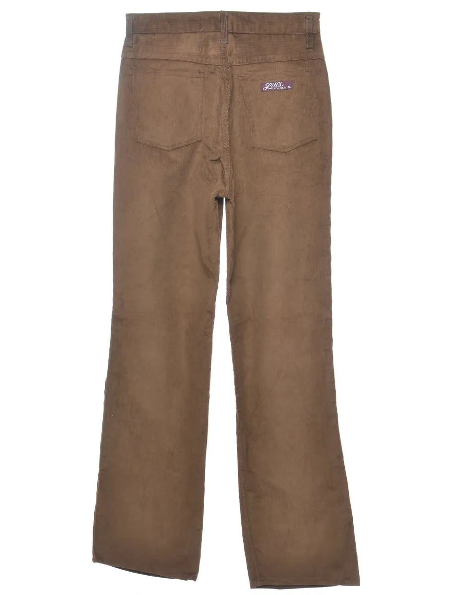 Dark Brown Corduroy Trousers - W29 L34
