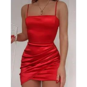Elevate Your Wardrobe with the Ruched Spaghetti Strap Wrap Dress