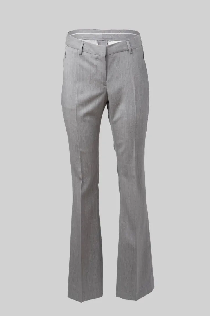 Flare Trouser - Platinum Grey Mélange