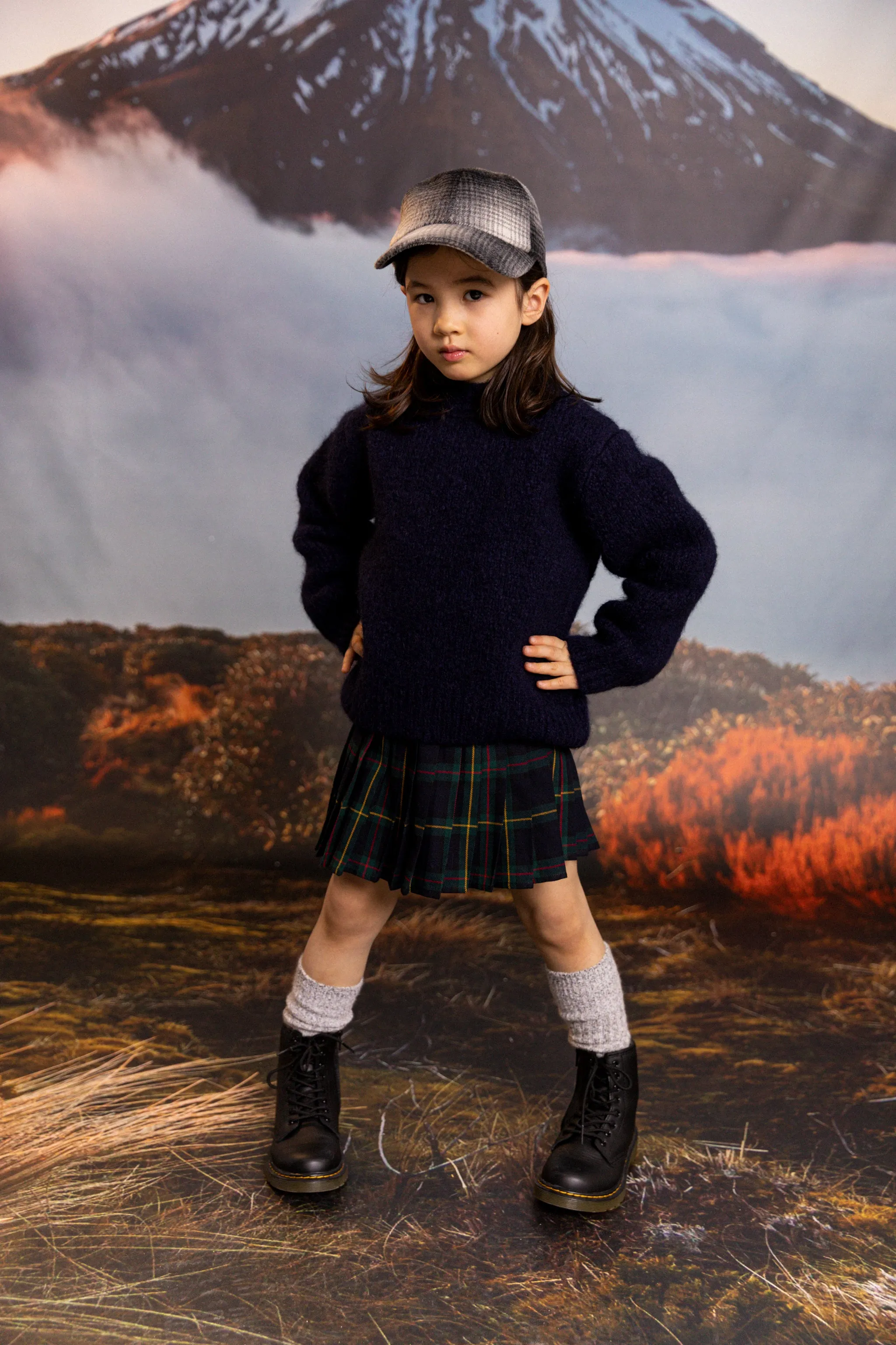 GLASGOW Green Checkers - Mini Skirt