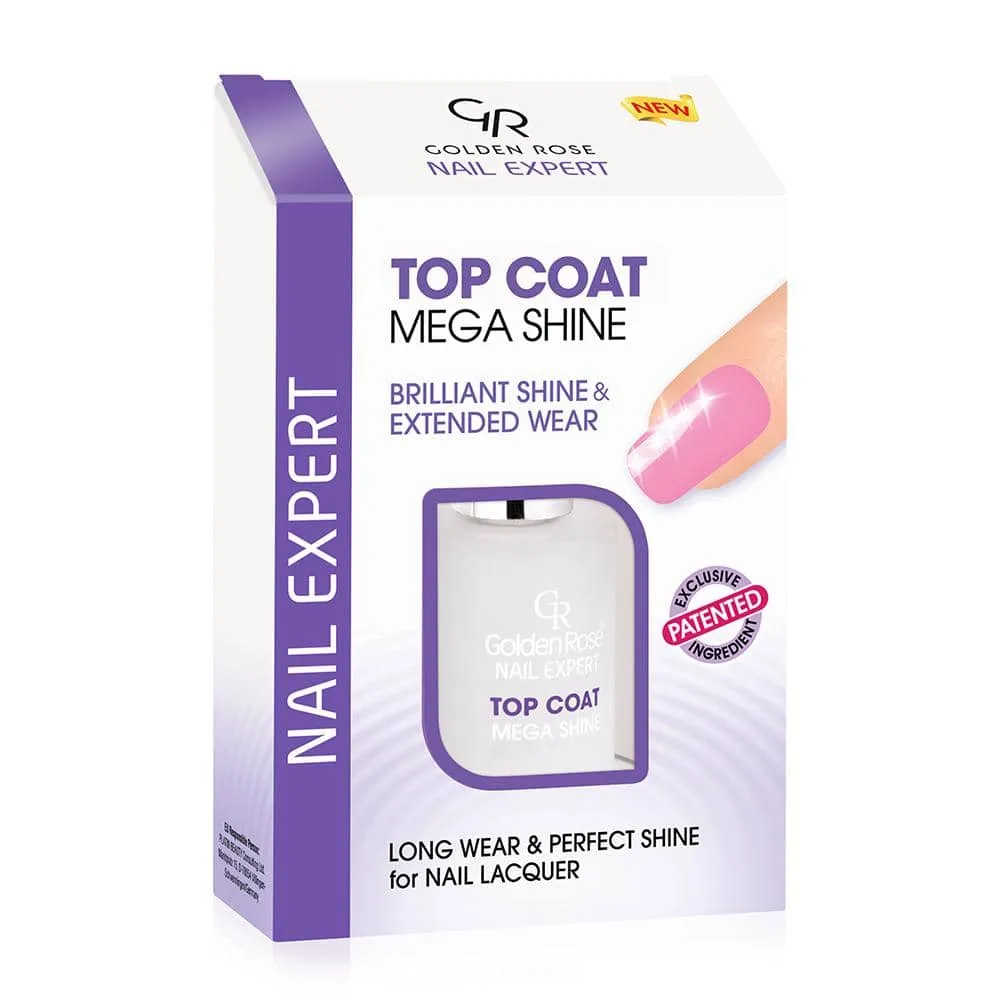 Golden Rose Nail Expert Top Coat Mega Shine