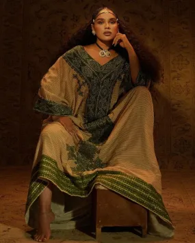 Gorgeous Raya Habesha Kemis With Dark Green Tilfe Traditional Raya Dress