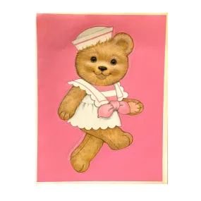 HALLMARK: Sailor Bear - Pink XL Sticker
