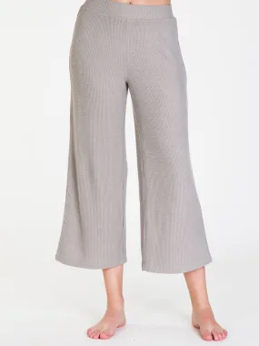 HARLOW WAFFLE WIDE LEG PANT - CLEARANCE