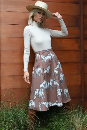 Hay Girl Midi Skirt