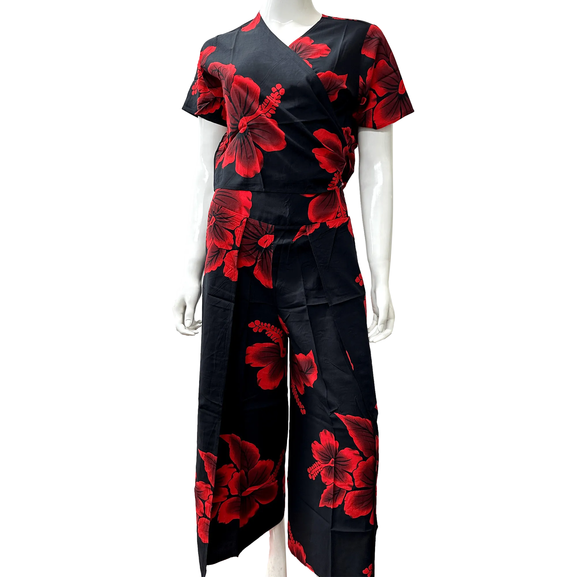 Hibiscus Women's Wrap Around Pants Set
