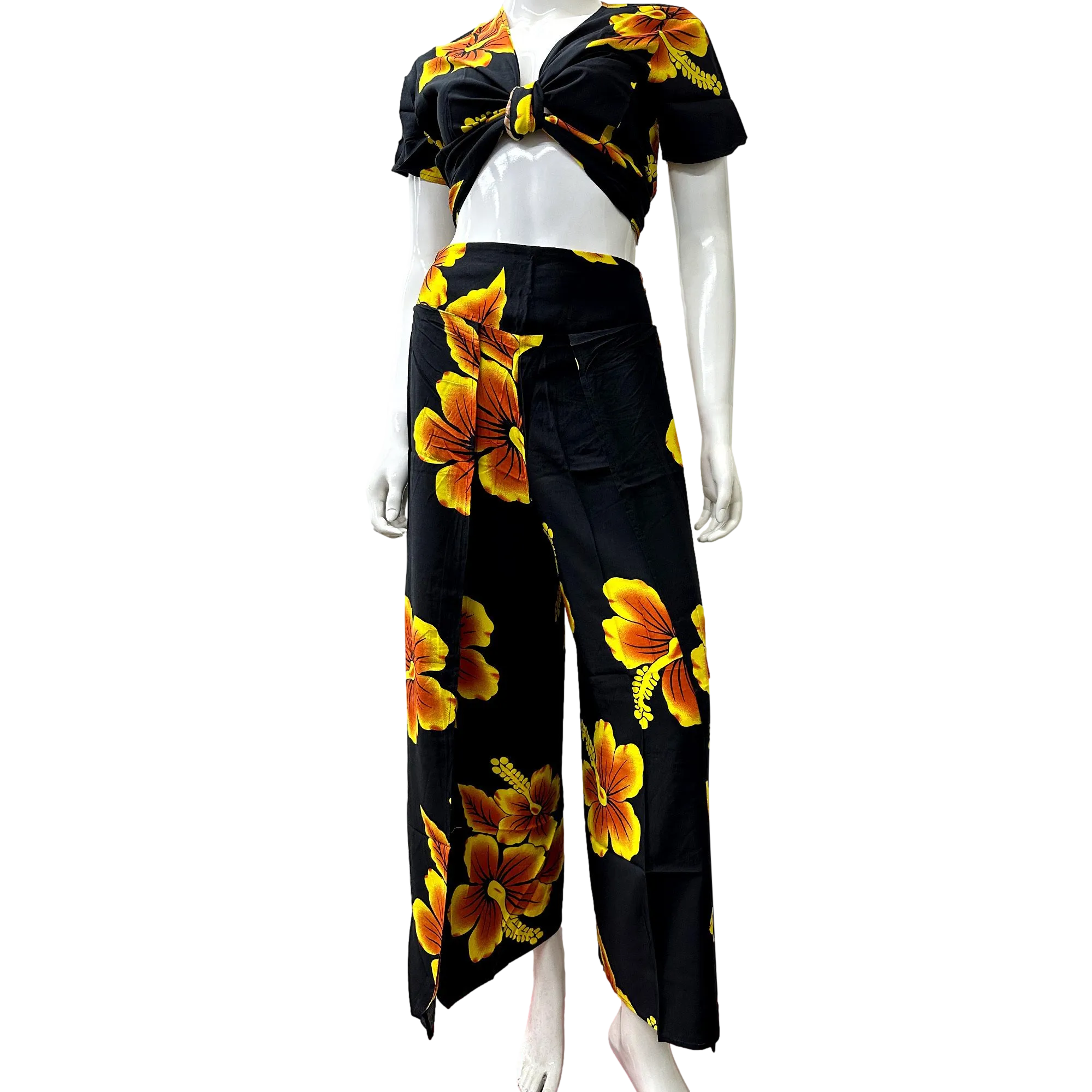 Hibiscus Women's Wrap Around Pants Set