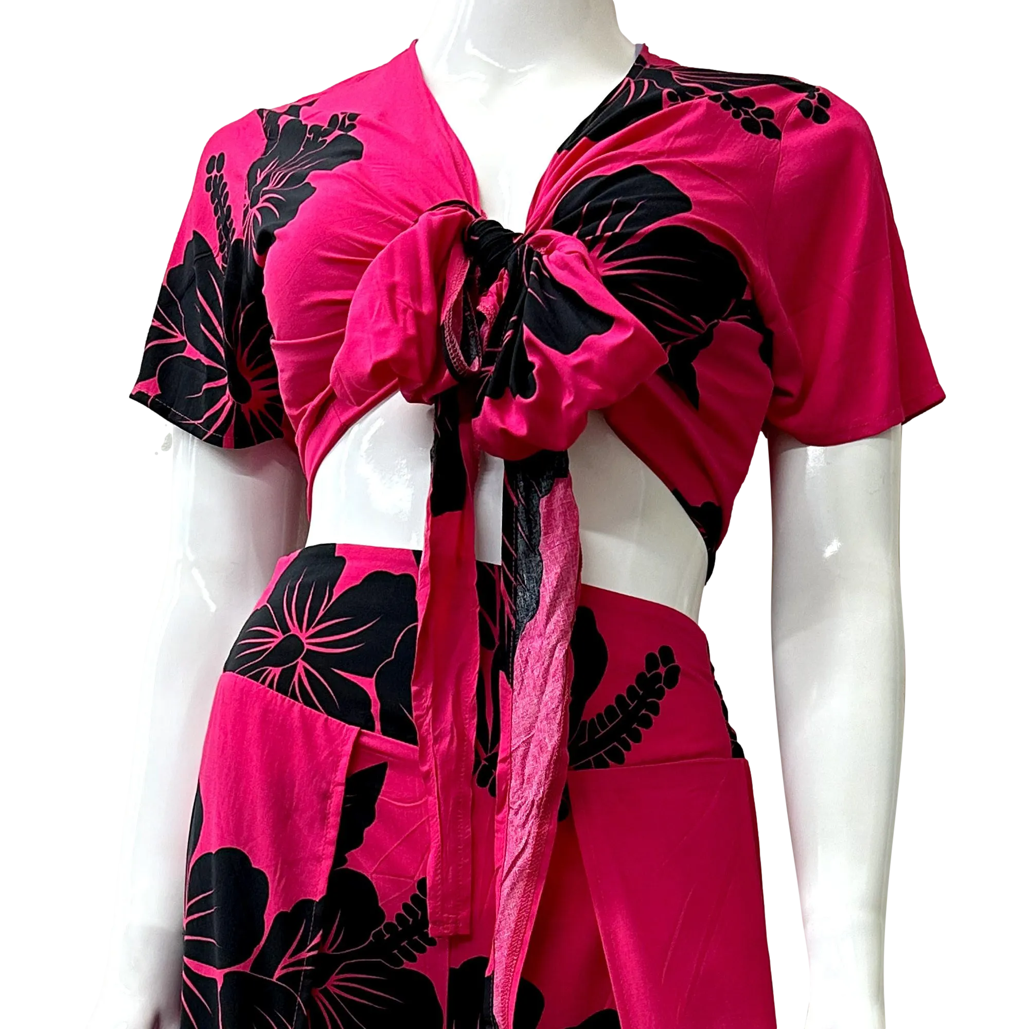 Hibiscus Women's Wrap Around Pants Set