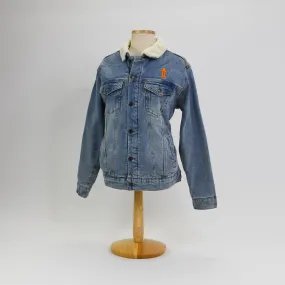 HLSR Orange Bow-H Denim Jacket w/Fleece Collar