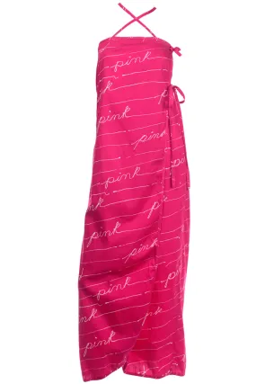 Hot Pink Bill Tice Vintage Summer Dress With Crossover Straps