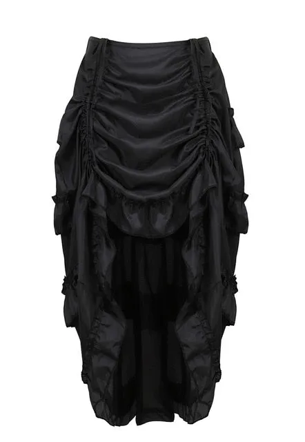 Irregular Shirring Pleated Party Maxi Skirt